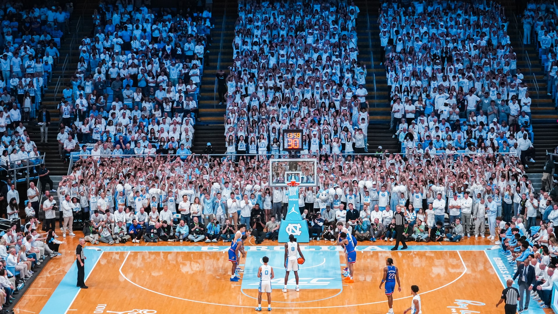 Carolina vs. Kansas in the Smith Center, November 7, 2025